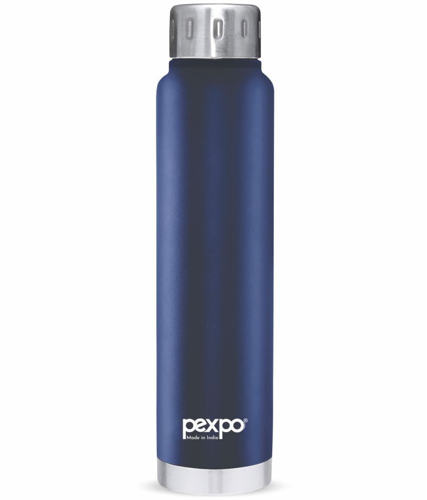     			Pexpo 500ml 24 Hrs Hot and Cold Flask, Cameo Vacuum insulated Bottle (Pack of 1, Denim Blue )