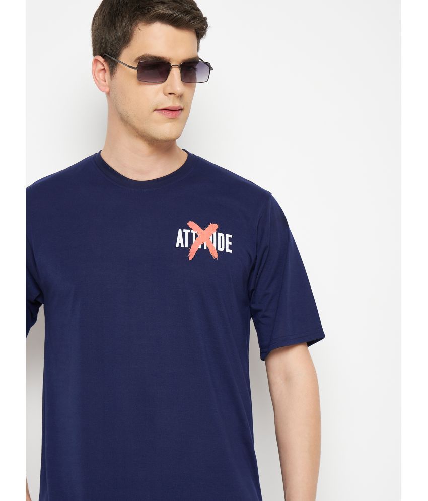     			RELANE - Navy Cotton Blend Regular Fit Men's T-Shirt ( Pack of 1 )