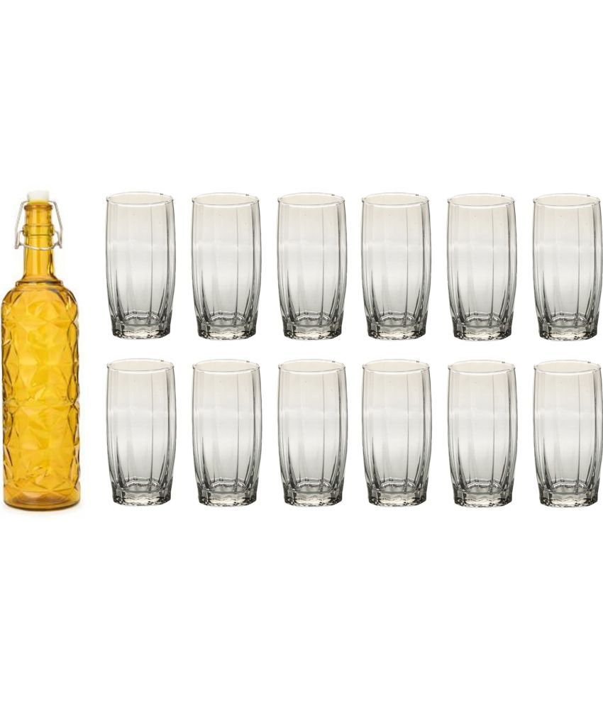     			Somil - Glass & Bottle Drinks Serving Lemon Set Yellow Water Bottle 1000 mL ( Set of 1 )