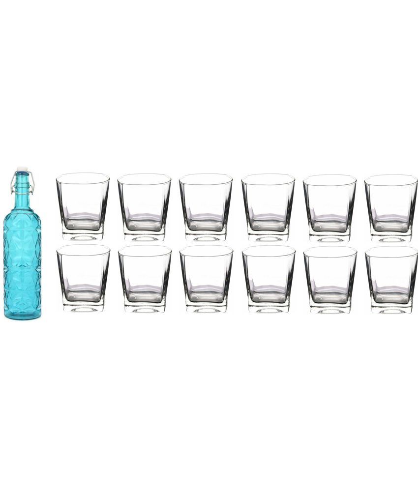     			Somil - Glass & Bottle Drinks Serving Lemon Set Blue Water Bottle 1000 mL ( Set of 1 )