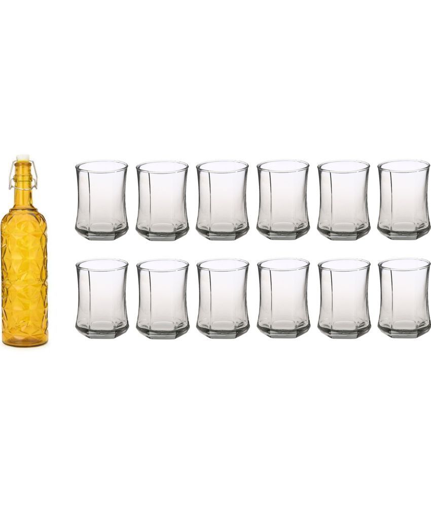     			Somil - Glass & Bottle Drinks Serving Lemon Set Yellow Water Bottle 1000 mL ( Set of 1 )