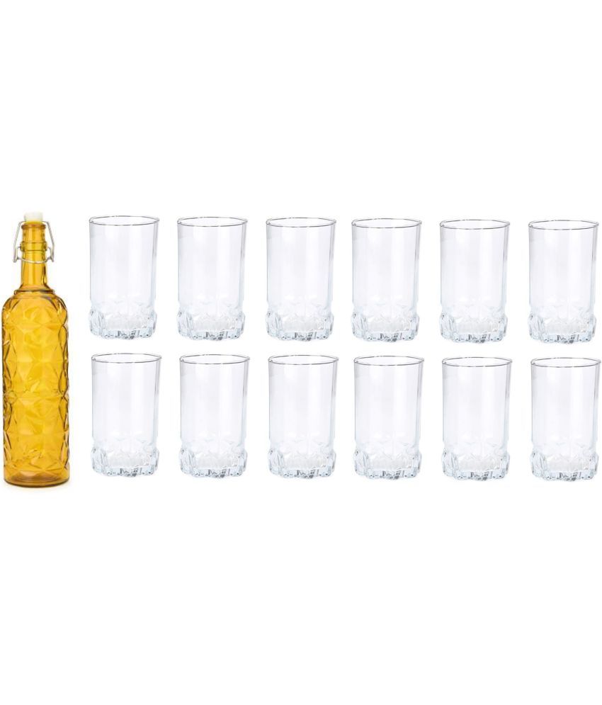     			Somil - Glass & Bottle Drinks Serving Lemon Set Yellow Water Bottle 1000 mL ( Set of 1 )