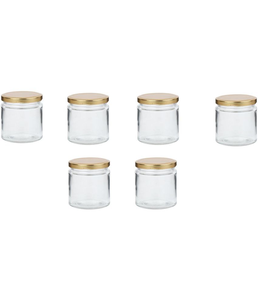     			Somil - Storage Container Glass Transparent Spice Container ( Set of 6 )
