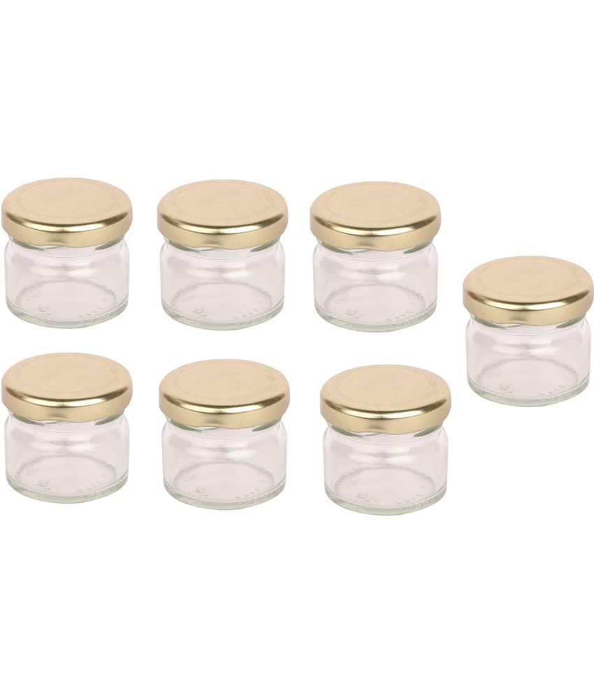     			Somil - Storage Container Glass Transparent Spice Container ( Set of 7 )