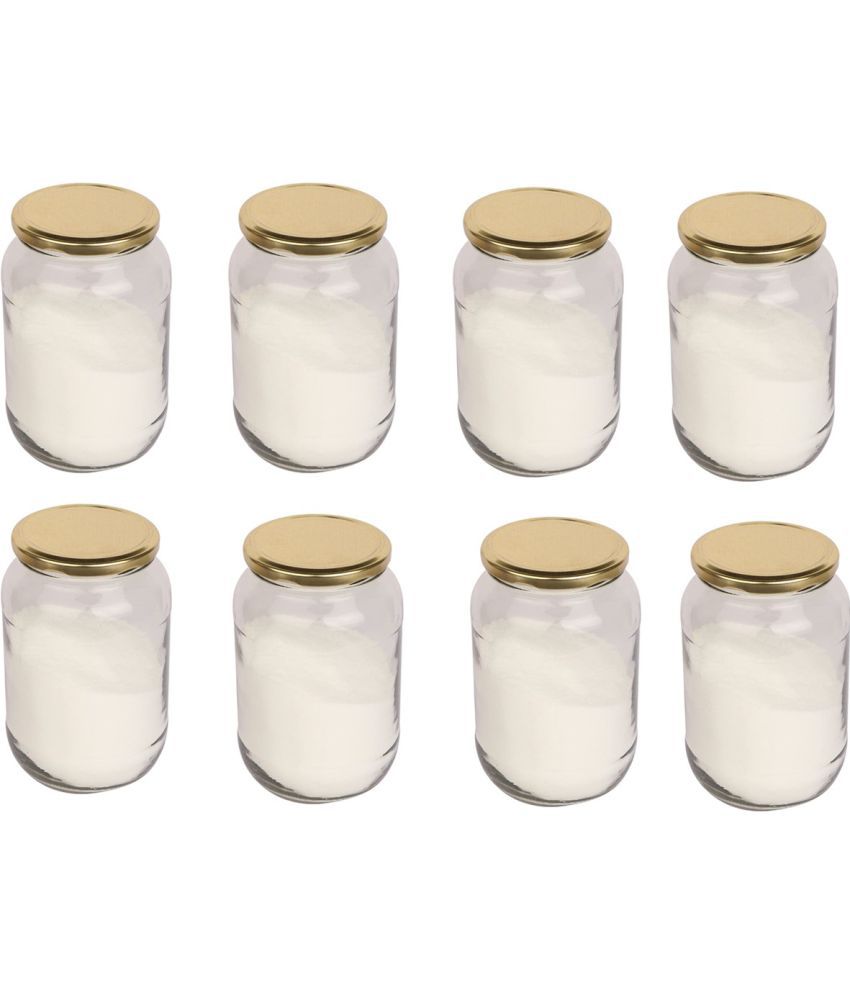     			Somil - Storage Container Glass Transparent Dal Container ( Set of 8 )