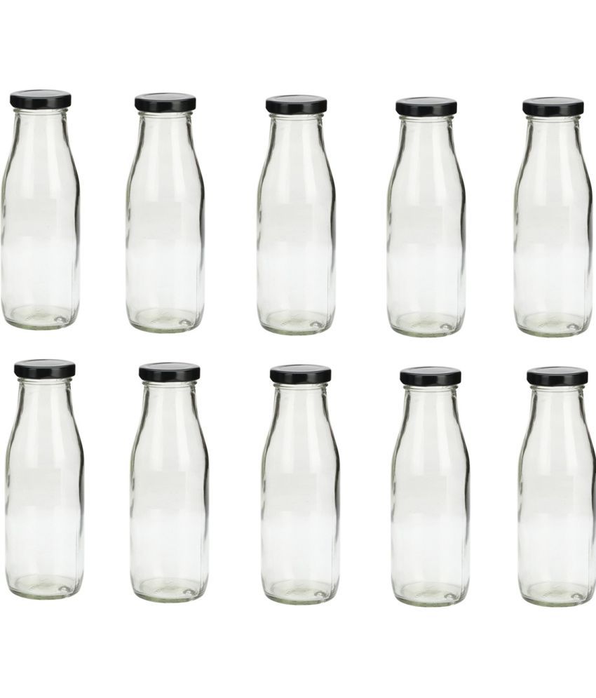     			Somil - Stylish Kitchen Storage & Serving Glass Bottle Transparent Water Bottle 500 mL ( Set of 10 )