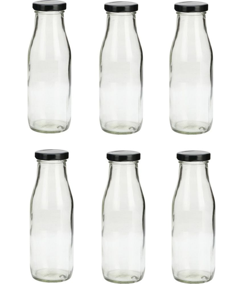     			Somil - Stylish Kitchen Storage & Serving Glass Bottle Transparent Water Bottle 500 mL ( Set of 6 )