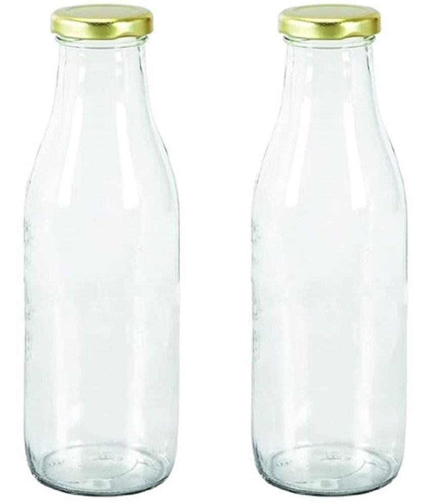     			Somil - Stylish Kitchen Storage & Serving Glass Bottle Transparent Water Bottle 500 mL ( Set of 2 )