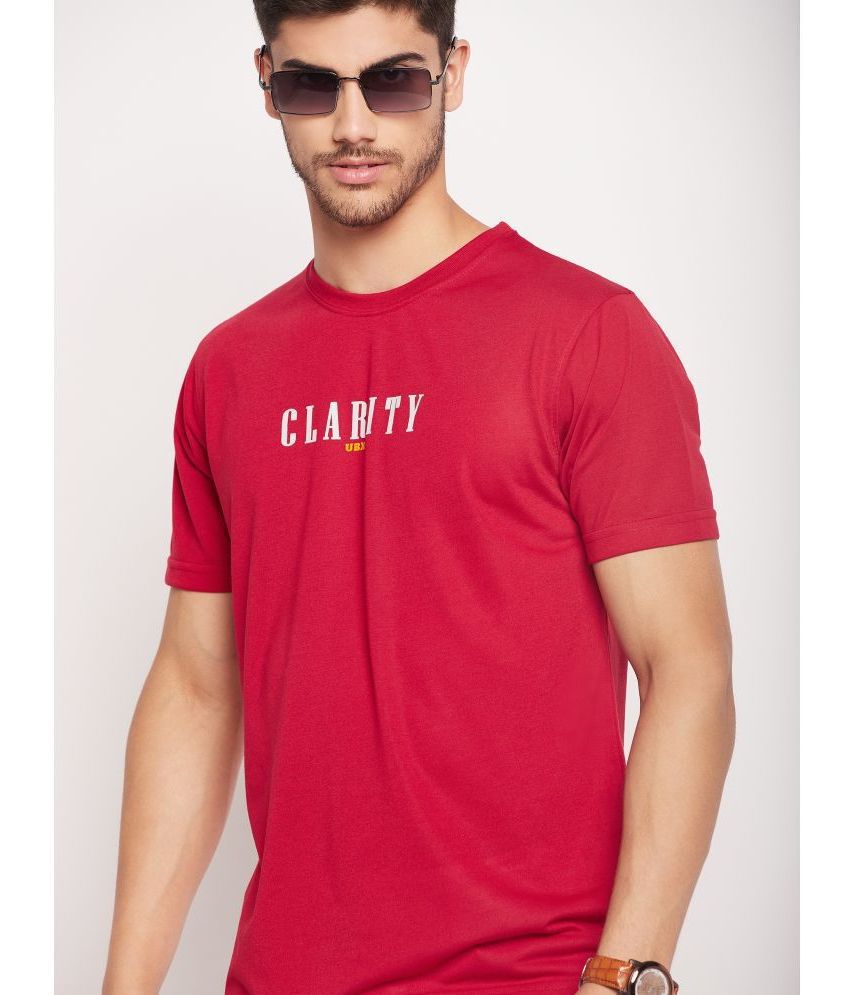     			UBX - Red Cotton Blend Regular Fit Men's T-Shirt ( Pack of 1 )