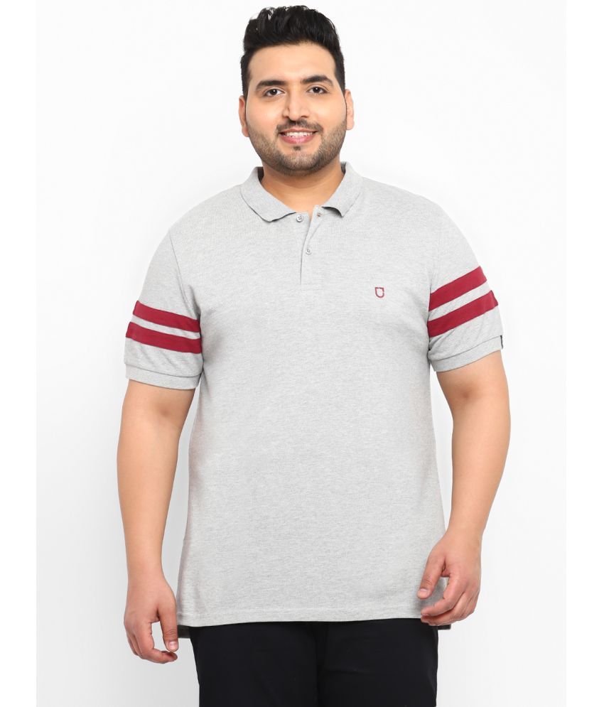     			Urbano Plus - Grey Cotton Regular Fit Men's Polo T Shirt ( Pack of 1 )