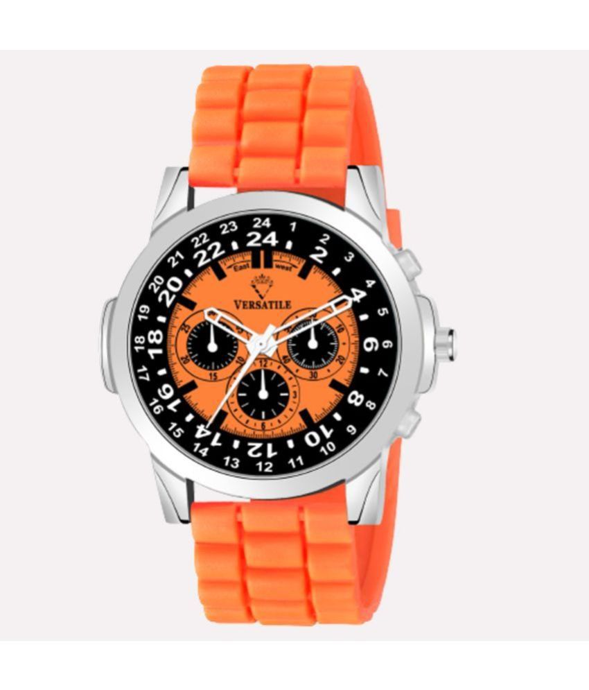    			Versatile - Orange Silicon Analog Men's Watch
