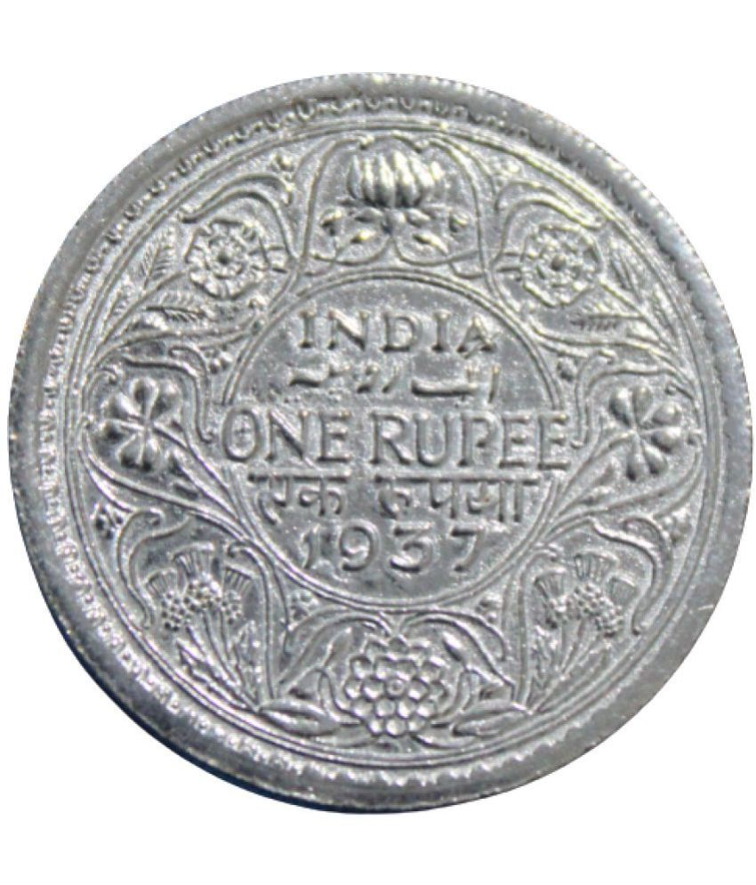     			newWay - 1 Rupee 1937 George V, Silverplated 1 Numismatic Coins