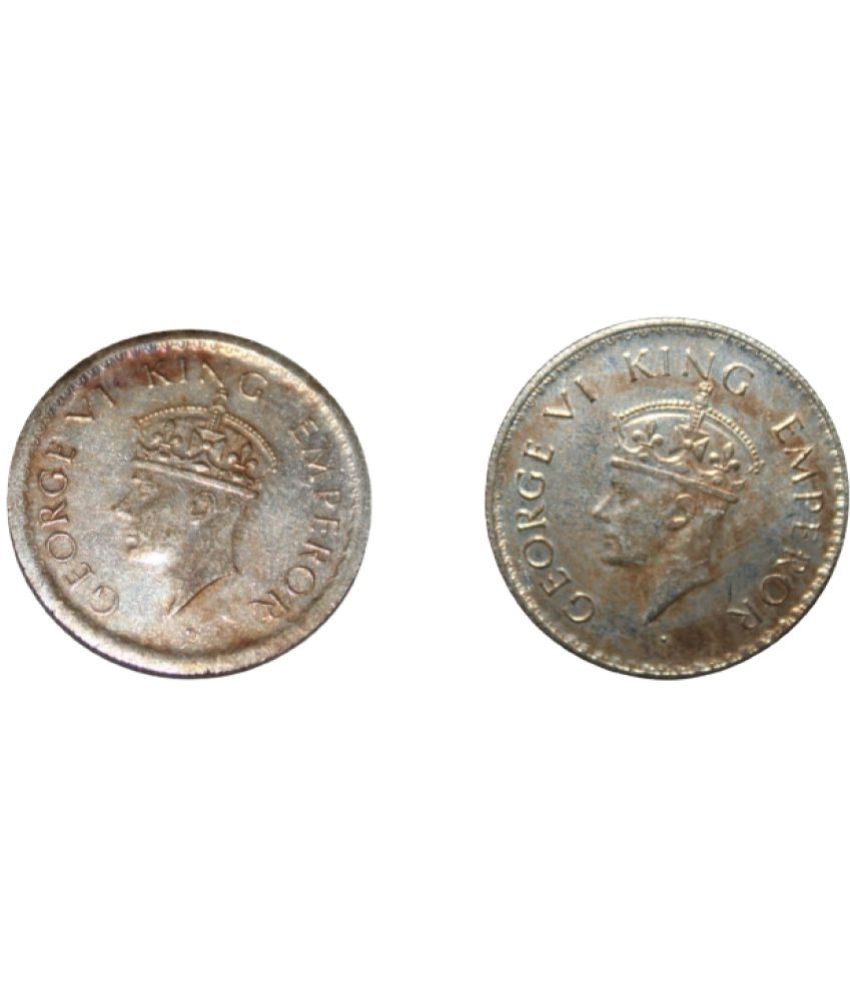     			newWay - (Set of 2) Half and One Rupee (1939) 2 Numismatic Coins