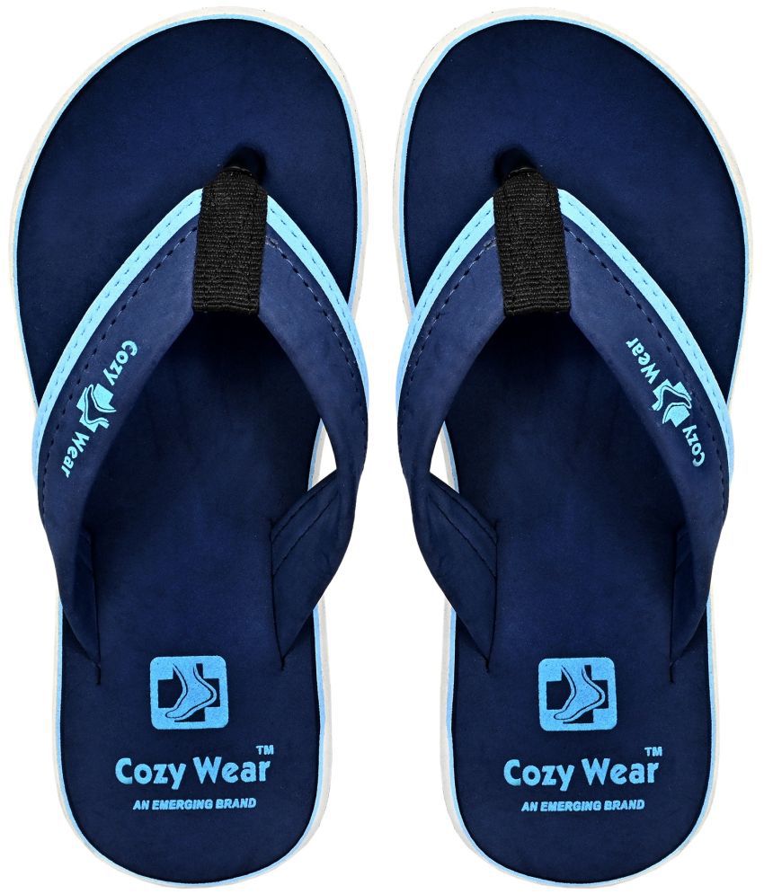     			Cozy Wear - Blue Men's Thong Flip Flop