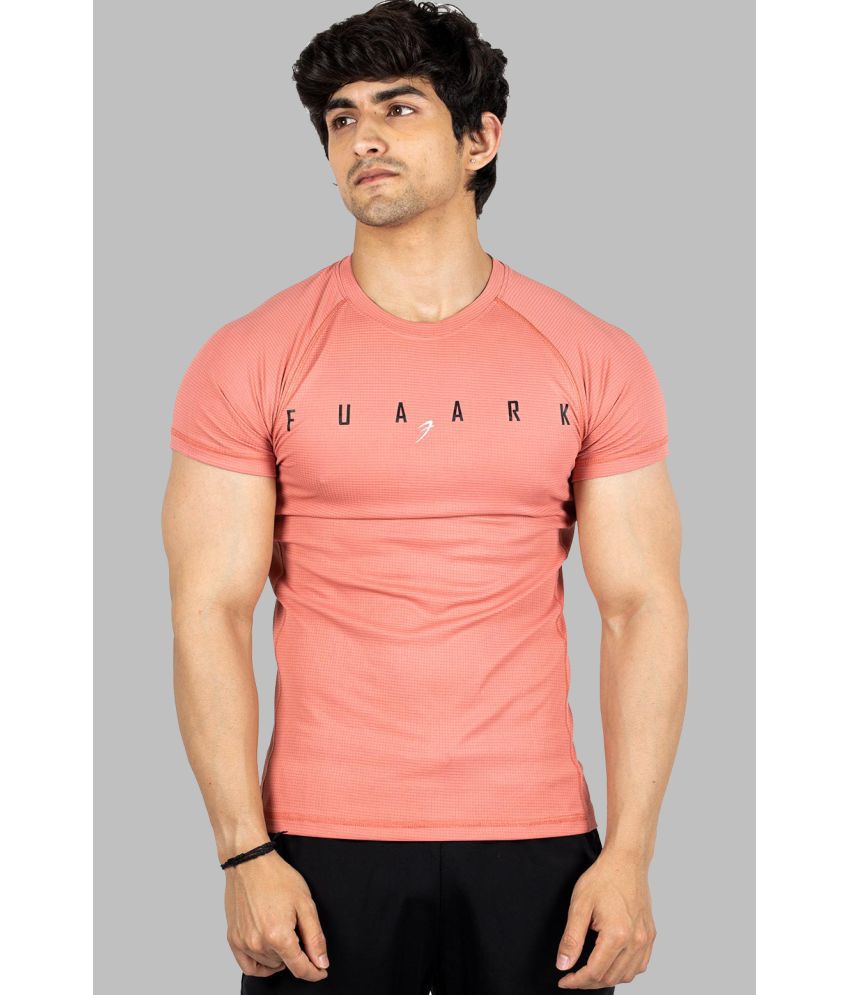     			Fuaark - Pink Polyester Slim Fit Men's Sports T-Shirt ( Pack of 1 )