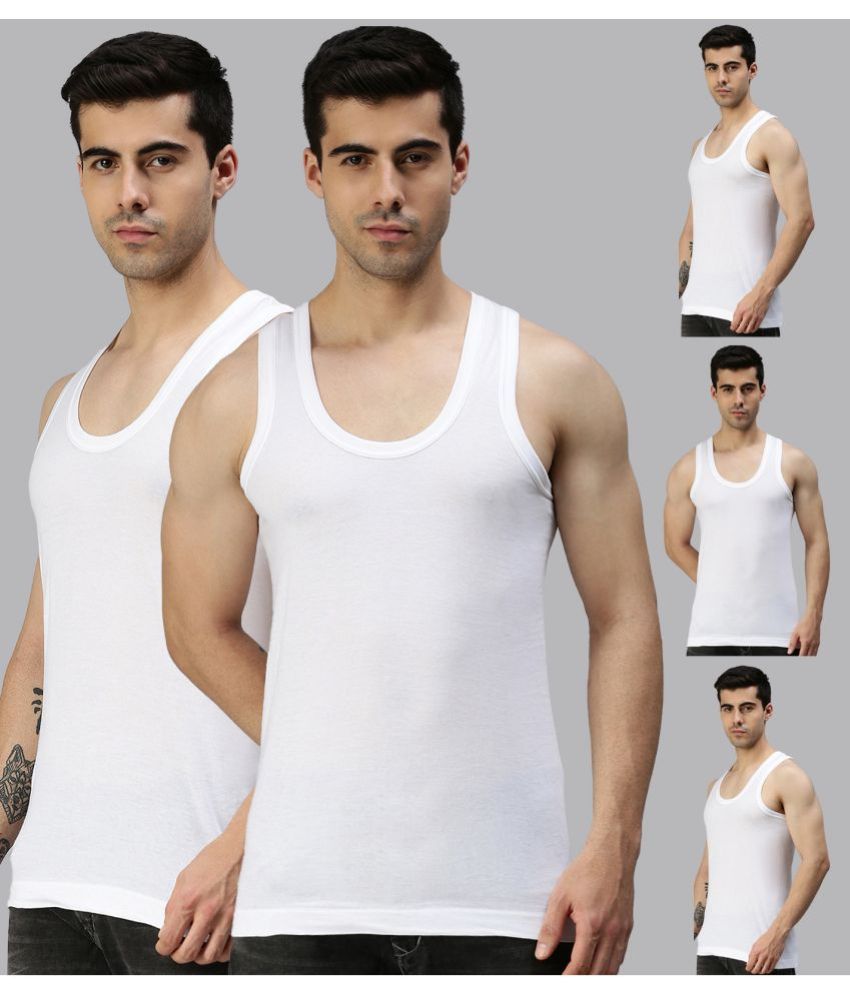     			ONN Pack of 5 Cotton Men's Vest ( White )