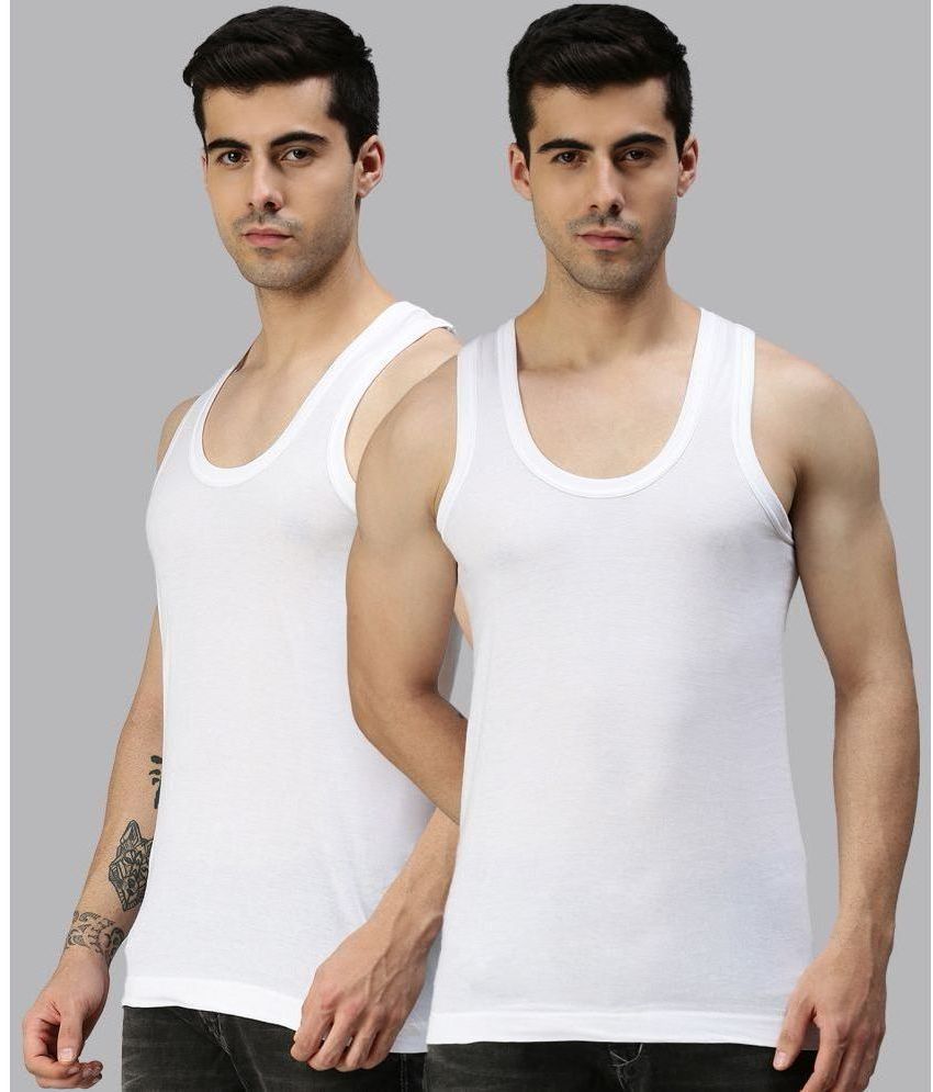     			ONN Pack of 2 Cotton Men's Vest ( White )