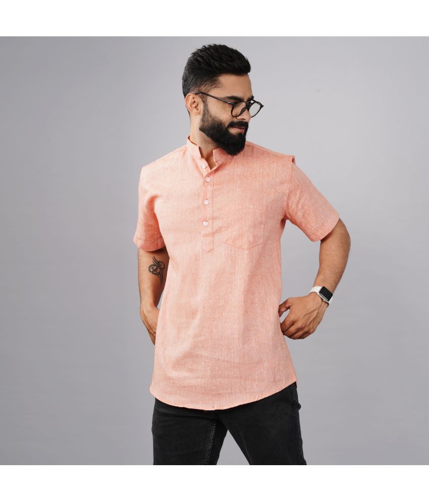     			QuaClo - Orange Cotton Men's Regular Kurta ( Pack of 1 )