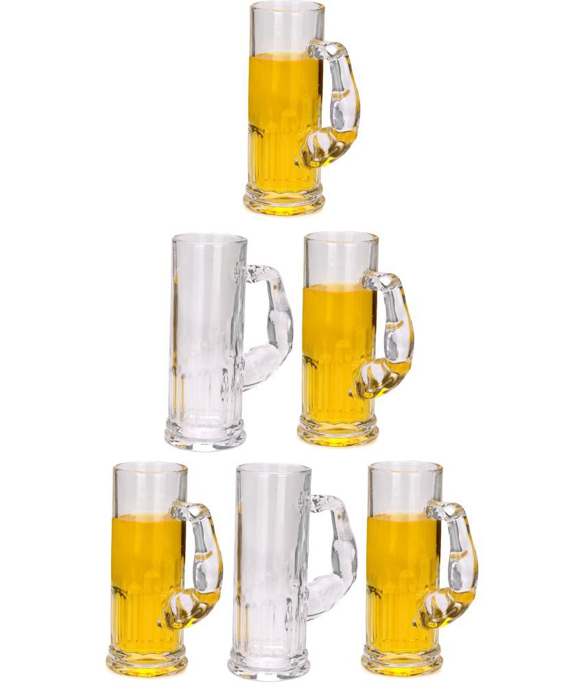     			Somil Beer Mug Glasses Set,  600 ML - (Pack Of 6)