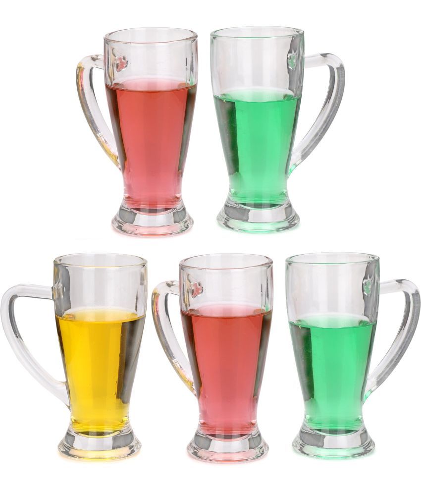     			Somil Beer Mug Glasses Set,  250 ML - (Pack Of 5)