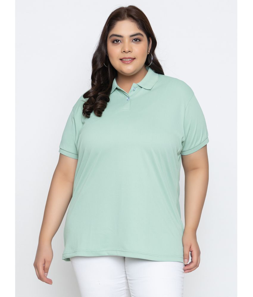     			YHA - Mint Green Cotton Blend Regular Fit Women's T-Shirt ( Pack of 1 )