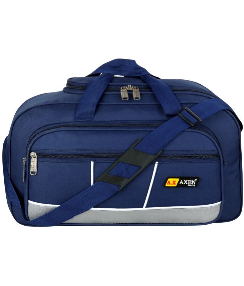     			AXEN BAGS - Blue Polyester Duffle Bag