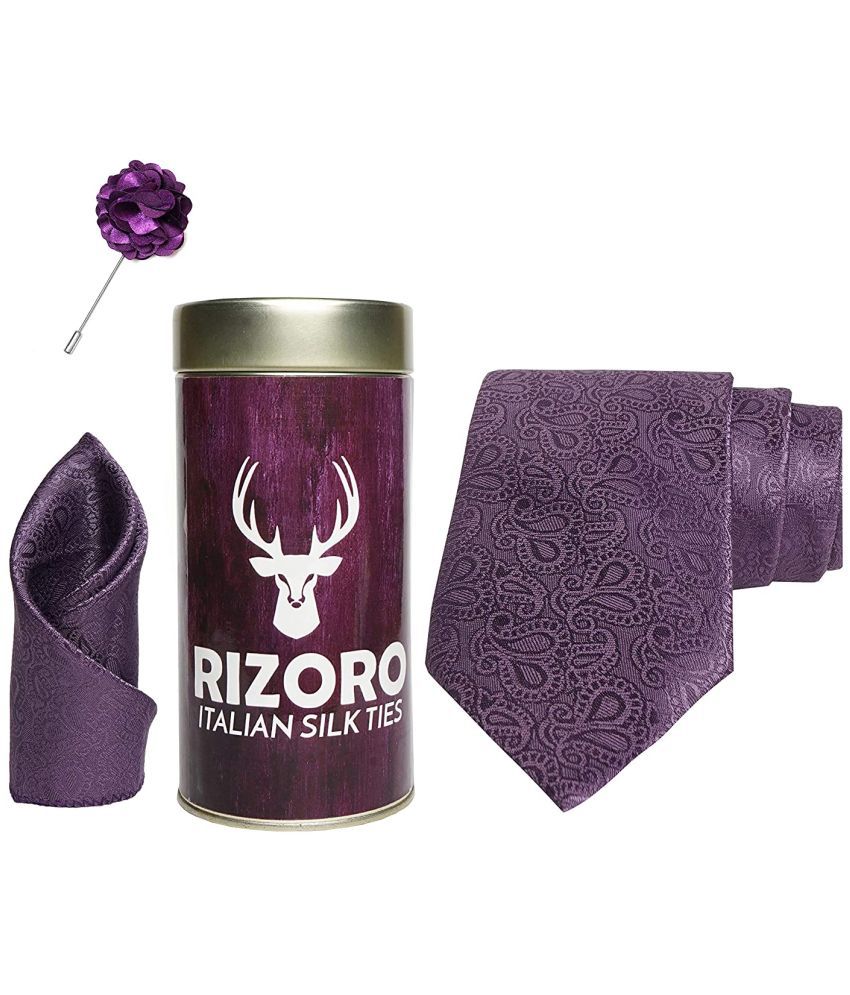     			Axlon Purple Printed Silk Necktie