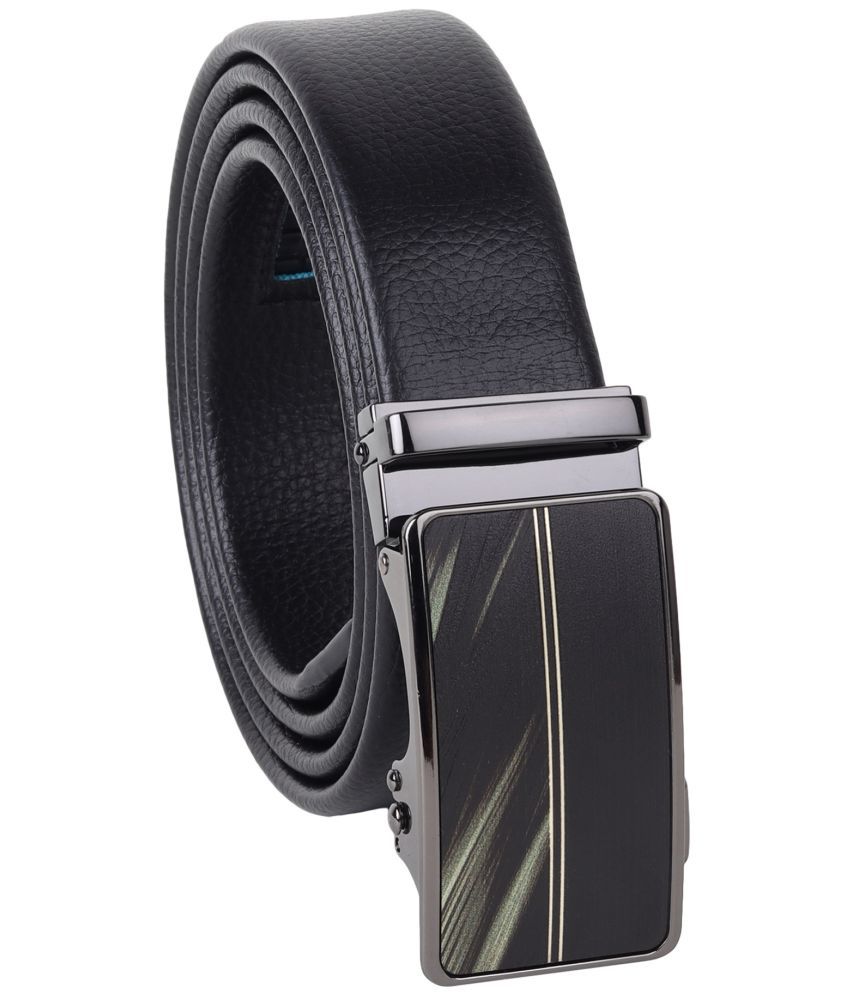     			Menfox - Black PU Men's Casual Belt ( Pack of 1 )