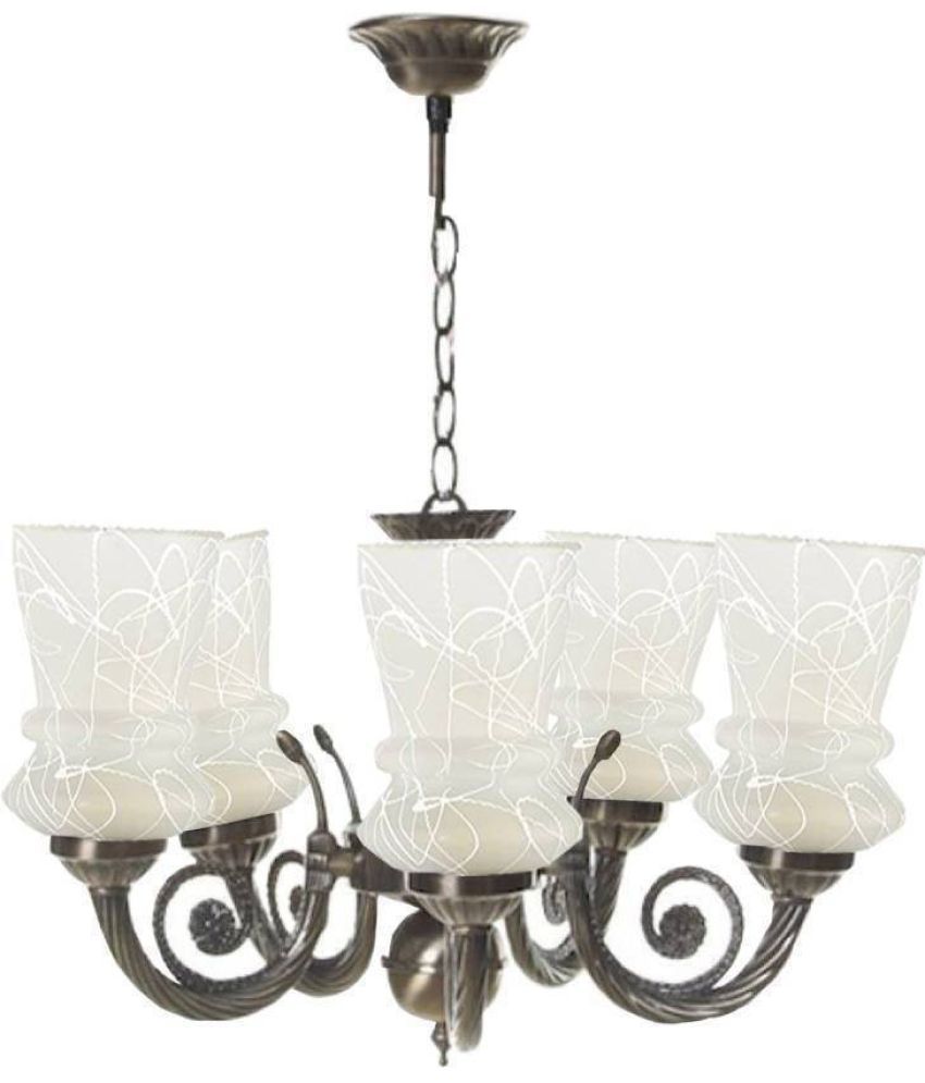     			Somil Glass Chandeliers Hanging Light White - Pack of 1