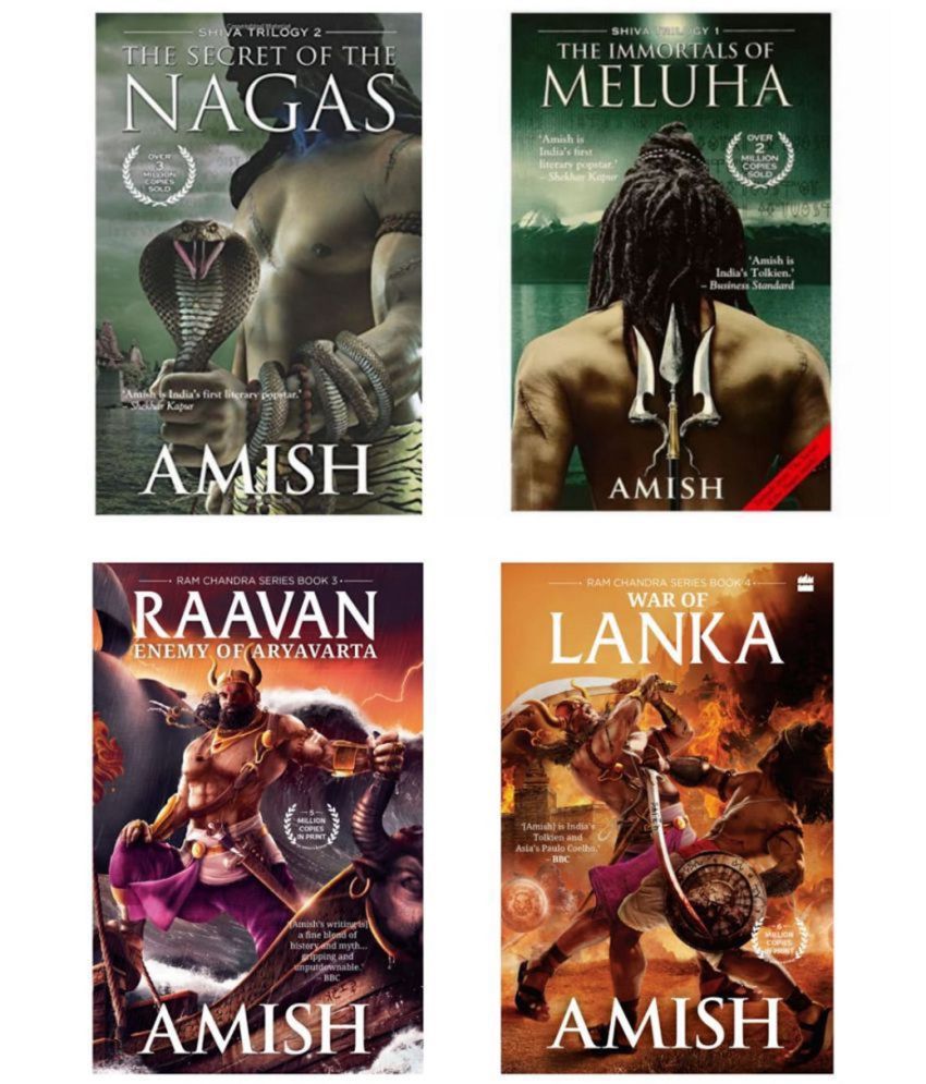     			4 book Nagas & Meluha & Lanka & Raavan - paperback By Amish Tripathi