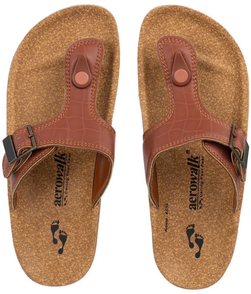     			Aerowalk - Tan Men's Leather Slipper