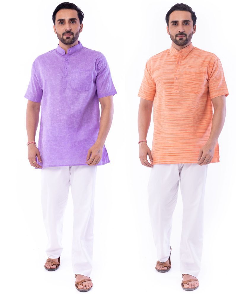     			DESHBANDHU DBK - Multi Cotton Men's Regular Kurta ( Pack of 2 )