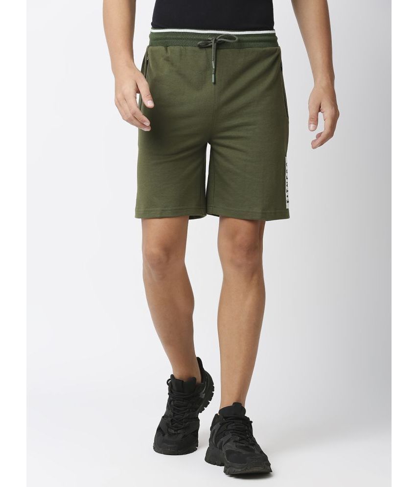     			Fitz - Olive Cotton Blend Men's Shorts ( Pack of 1 )