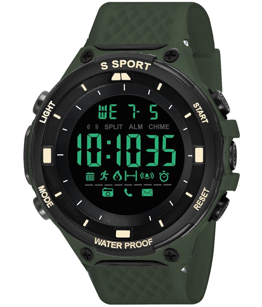     			Harbor - Green PU Digital Men's Watch