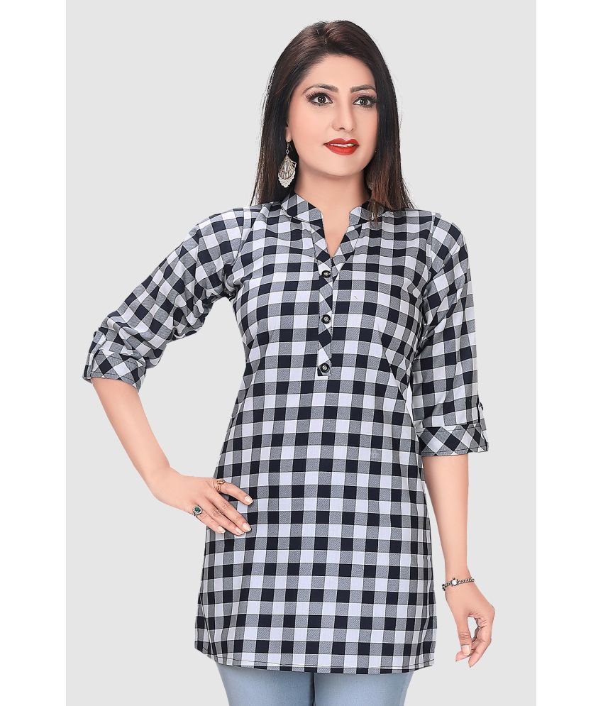     			Meher Impex - Black Cotton Blend Women's Shirt Style Top ( Pack of 1 )