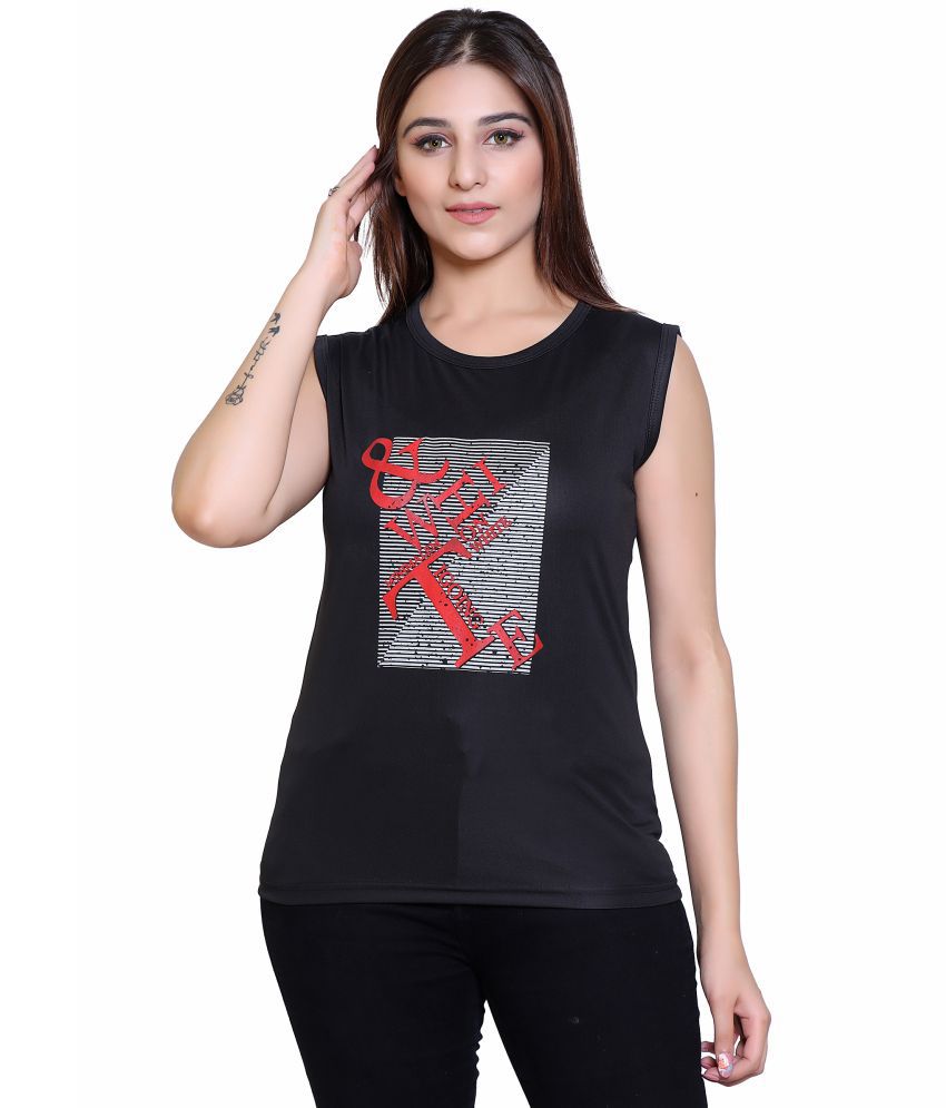     			Ogarti - Black Lycra Regular Fit Women's T-Shirt ( Pack of 1 )