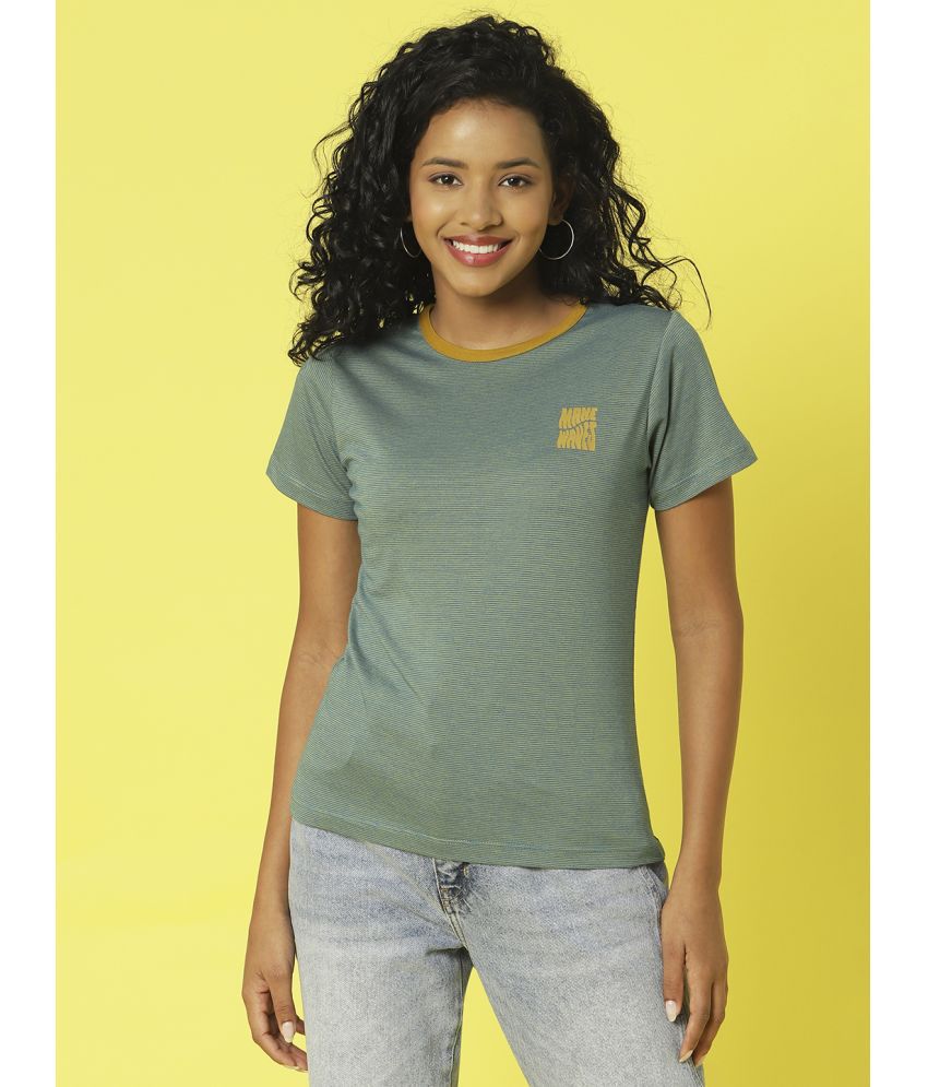     			Rigo - Green Cotton Slim Fit Women's T-Shirt ( Pack of 1 )