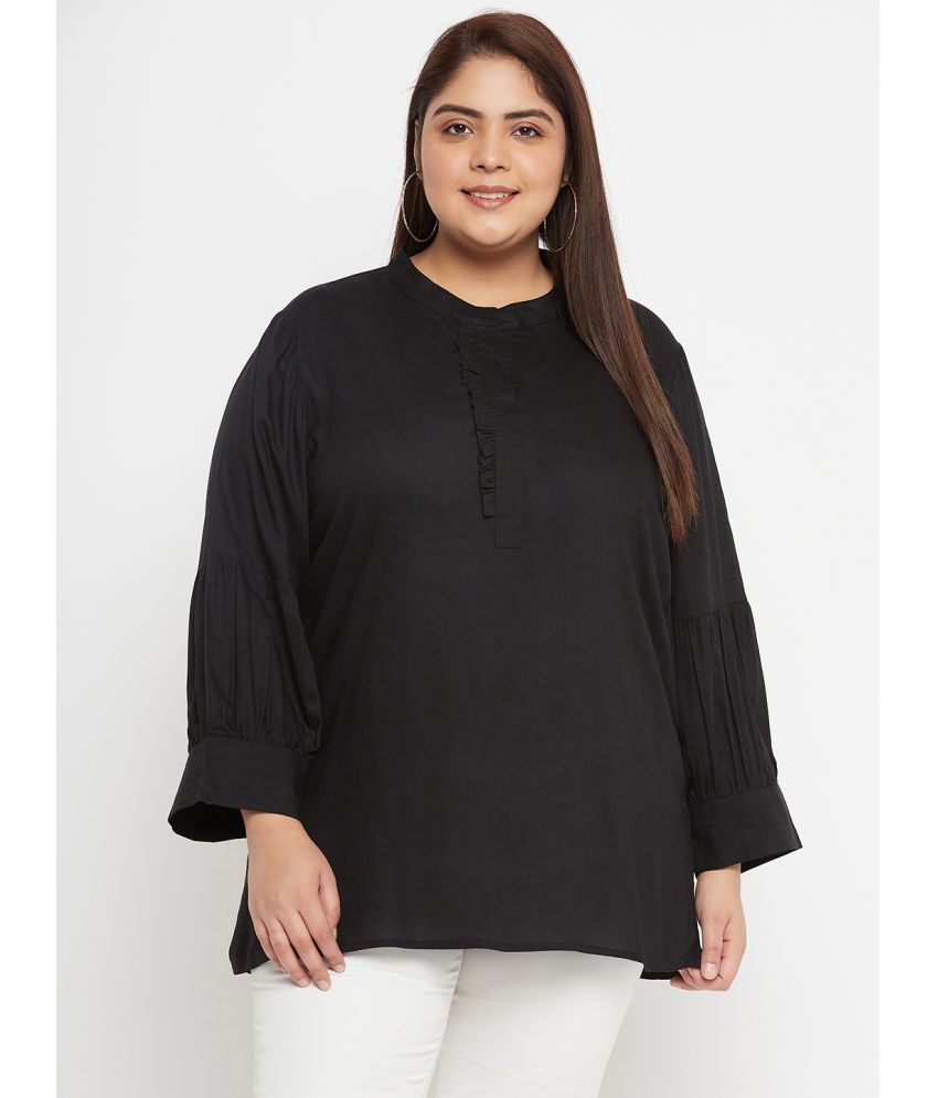     			VINAAN - Black Rayon Women's Regular Top ( Pack of 1 )