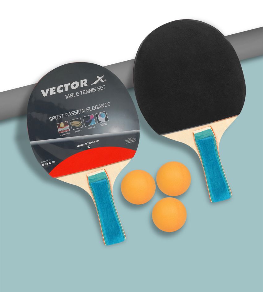     			Vector X Combo Set of Table Tennis Pack of 2 Bat and 3 Balls