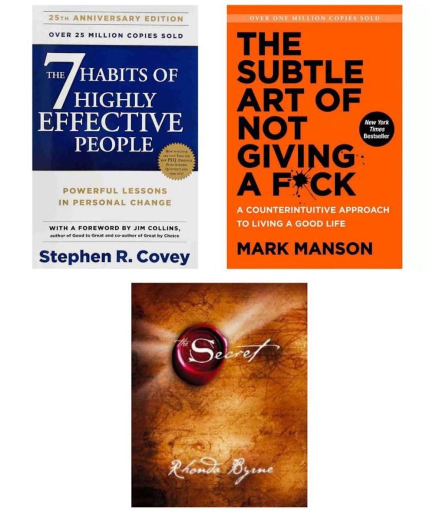     			( combo of 3 books ) 7 habit + the subtle art + the secret