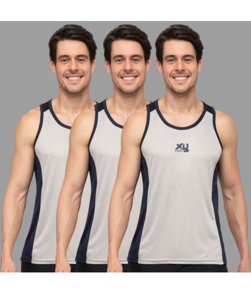     			xohy - Multicolor Polyester Men's Vest ( Pack of 3 )