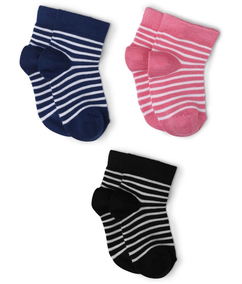     			Bodycare - Black Cotton Blend Girl's Ankle Length Socks ( Pack of 3 )