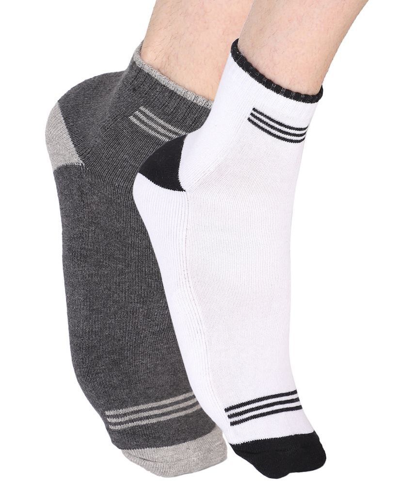     			Bodycare - Cotton Blend Men's Striped Multicolor Ankle Length Socks ( Pack of 2 )