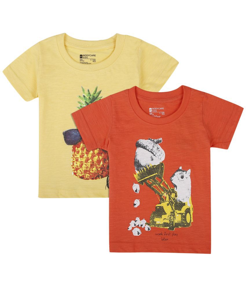     			Bodycare - Multicolor Cotton Blend Boy's T-Shirt ( Pack of 2 )