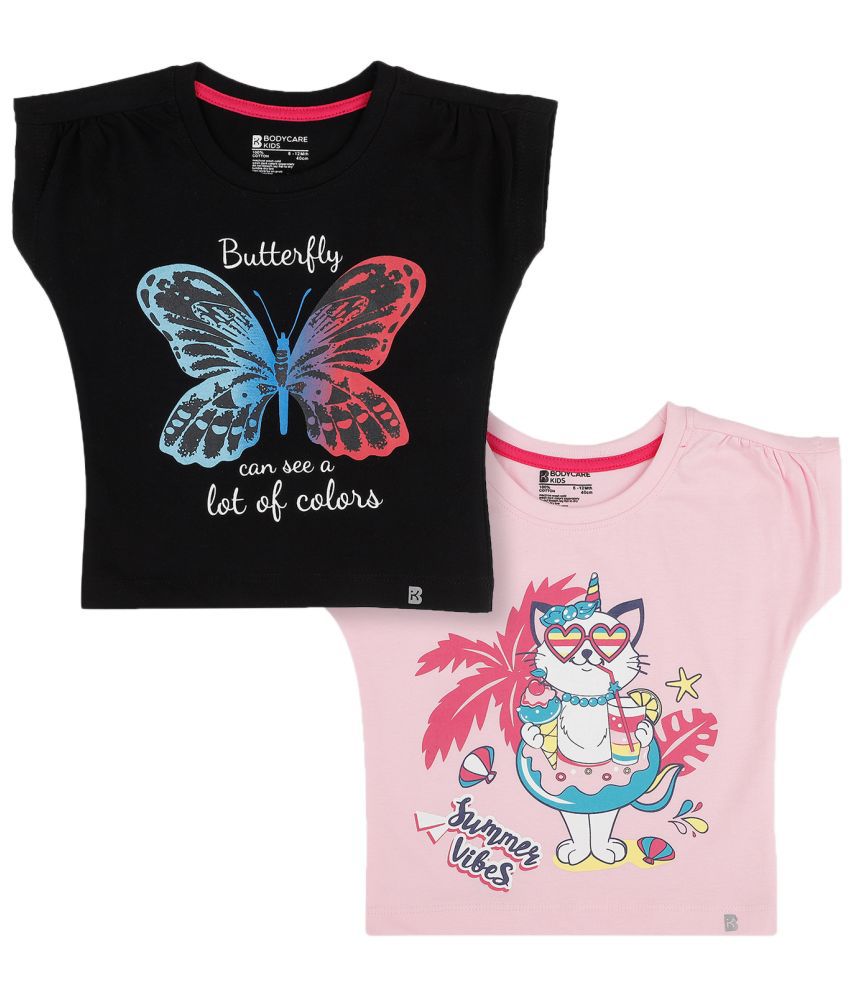     			Bodycare - Multicolor Cotton Girls T-Shirt ( Pack of 2 )
