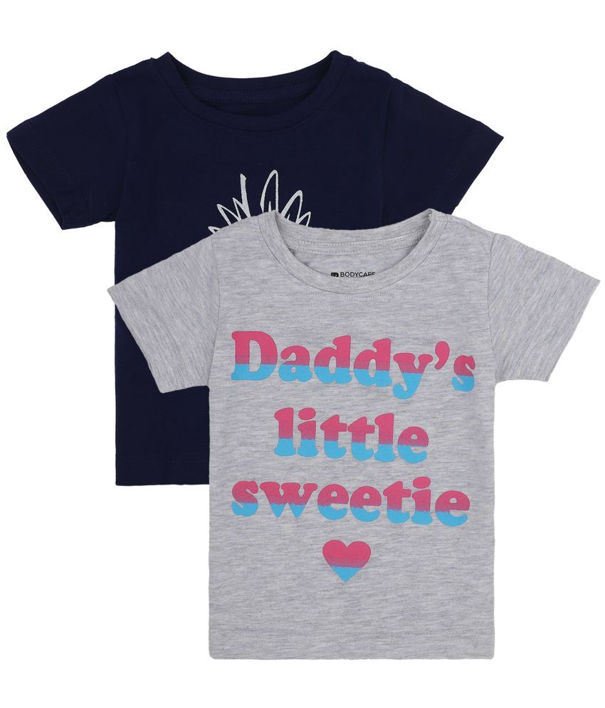     			Bodycare - Navy Cotton Girls T-Shirt ( Pack of 2 )