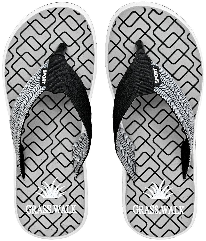     			GRASS WALK - Grey Men's Thong Flip Flop