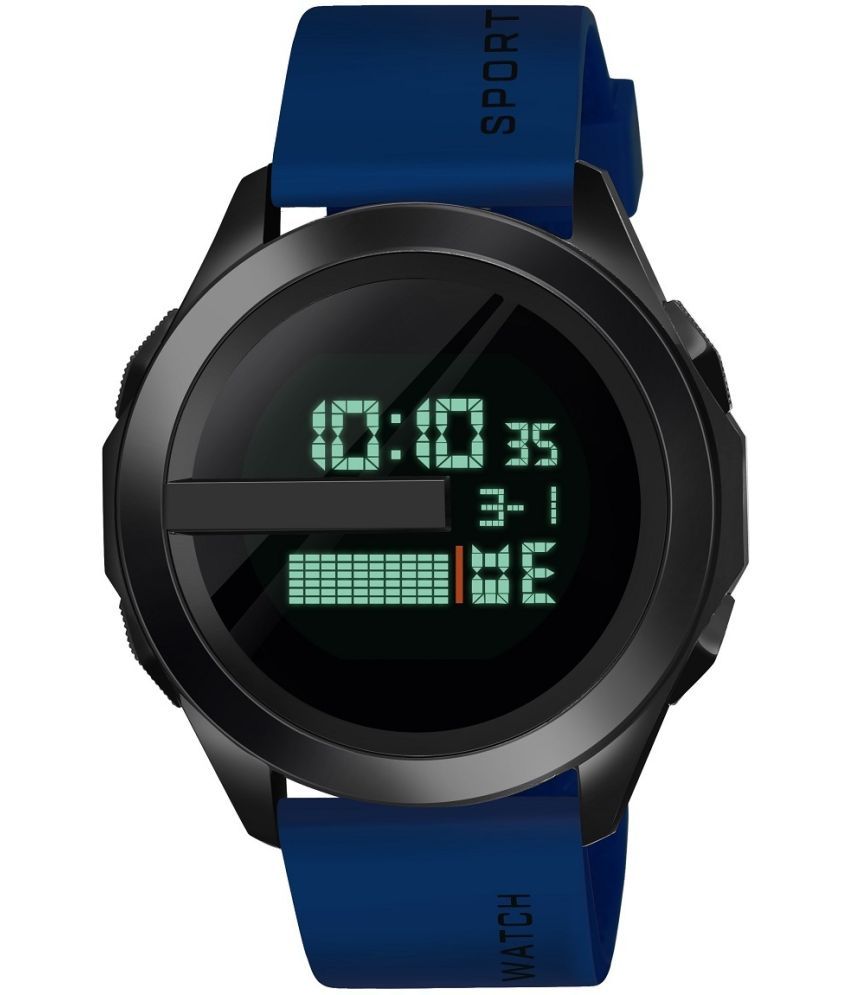     			Hala - Blue Silicon Digital Men's Watch