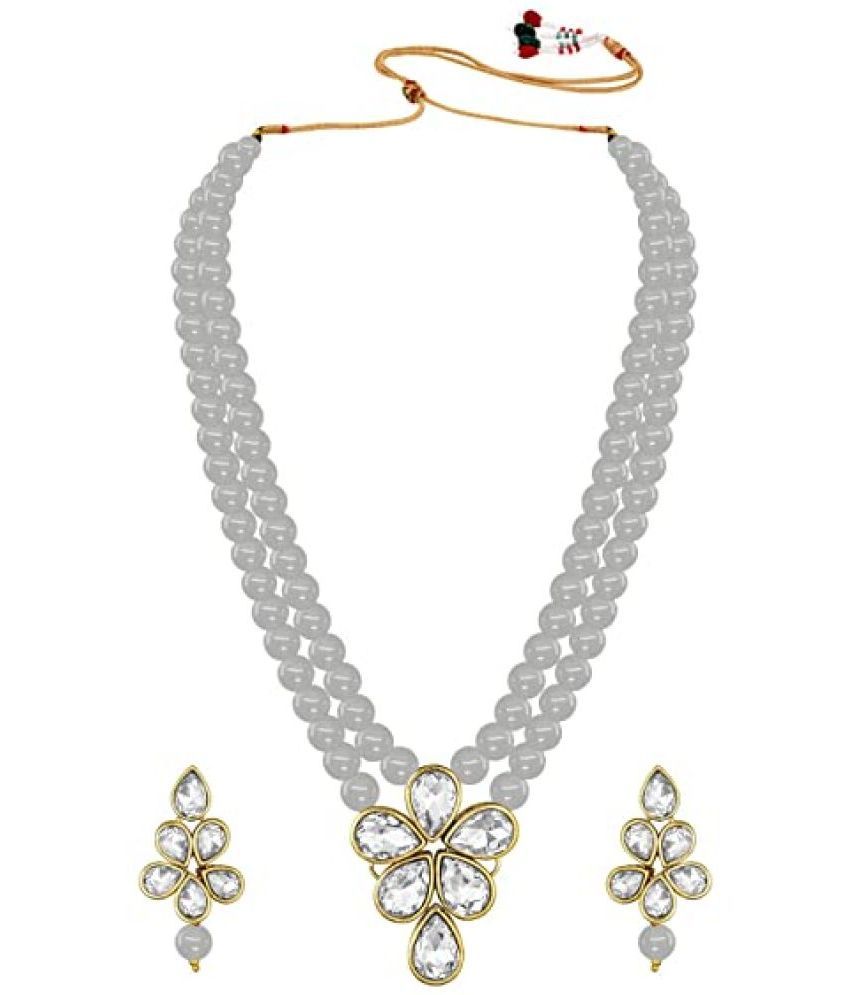     			I Jewels - Gray Alloy Necklace Set ( Pack of 1 )