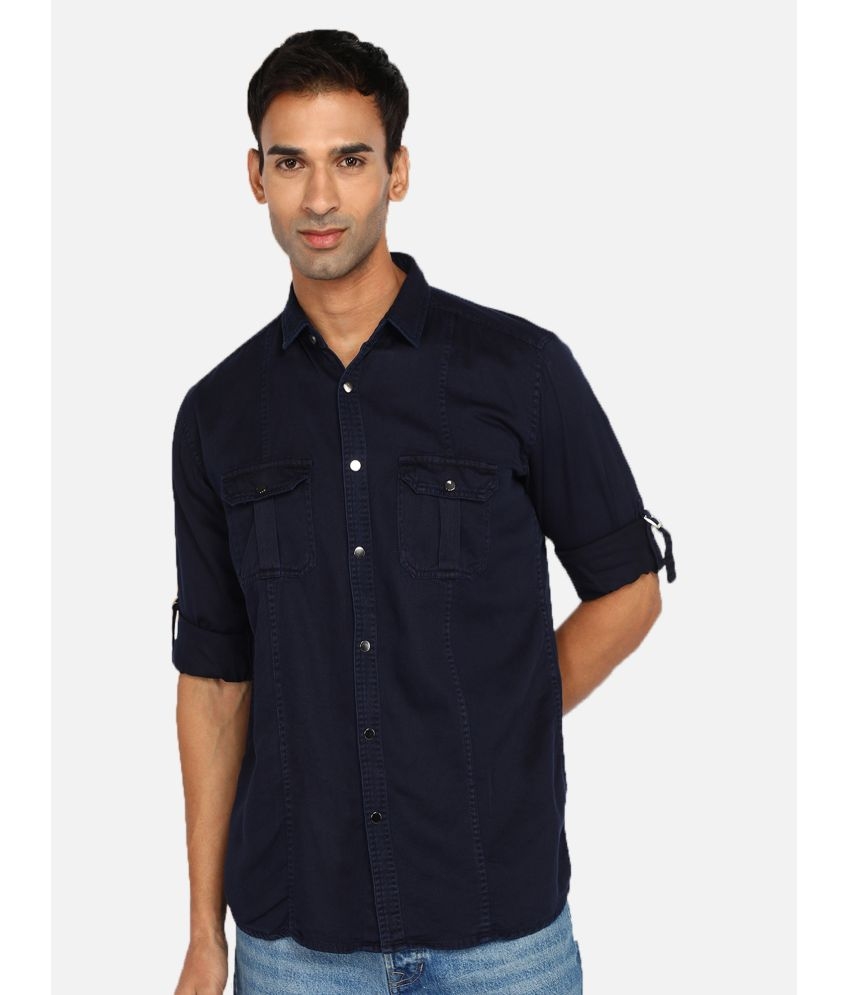     			Kuons Avenue - Indigo 100% Cotton Regular Fit Men's Casual Shirt ( Pack of 1 )